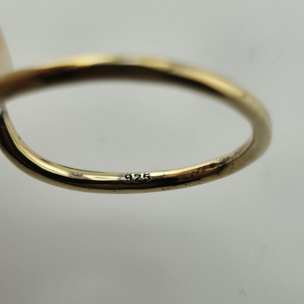 Avon 14K Gold Plated Over 925 Sterling Silver Swarovski Cz Peak Ring Size 8 New - Picture 8 of 16